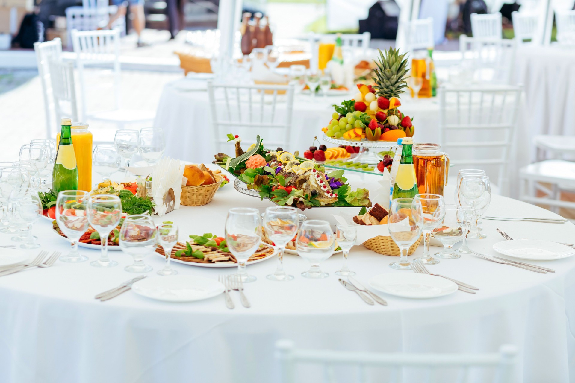 Restaurant des services traiteur. table de Banquet