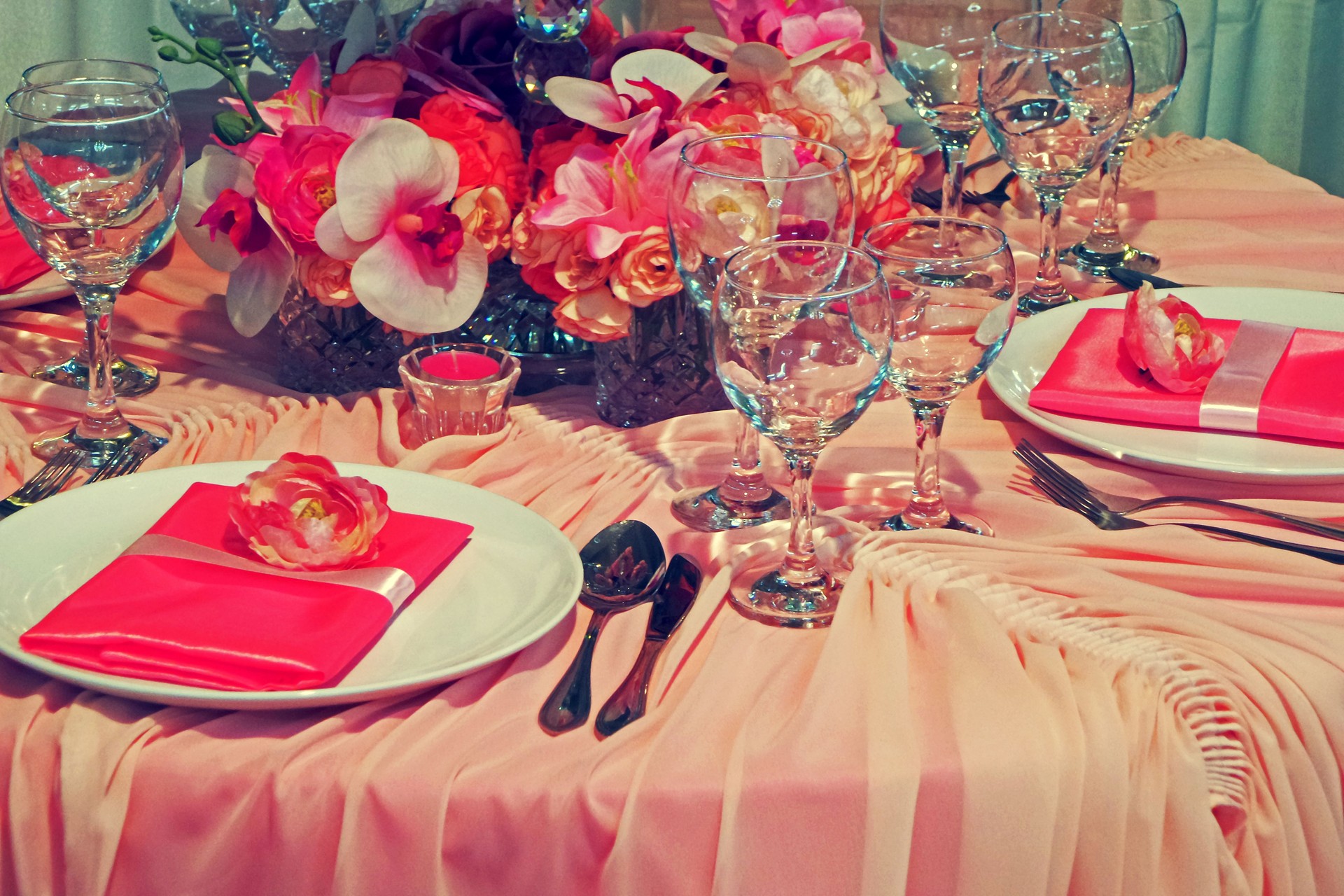 Arrangement pour un dîner de mariage