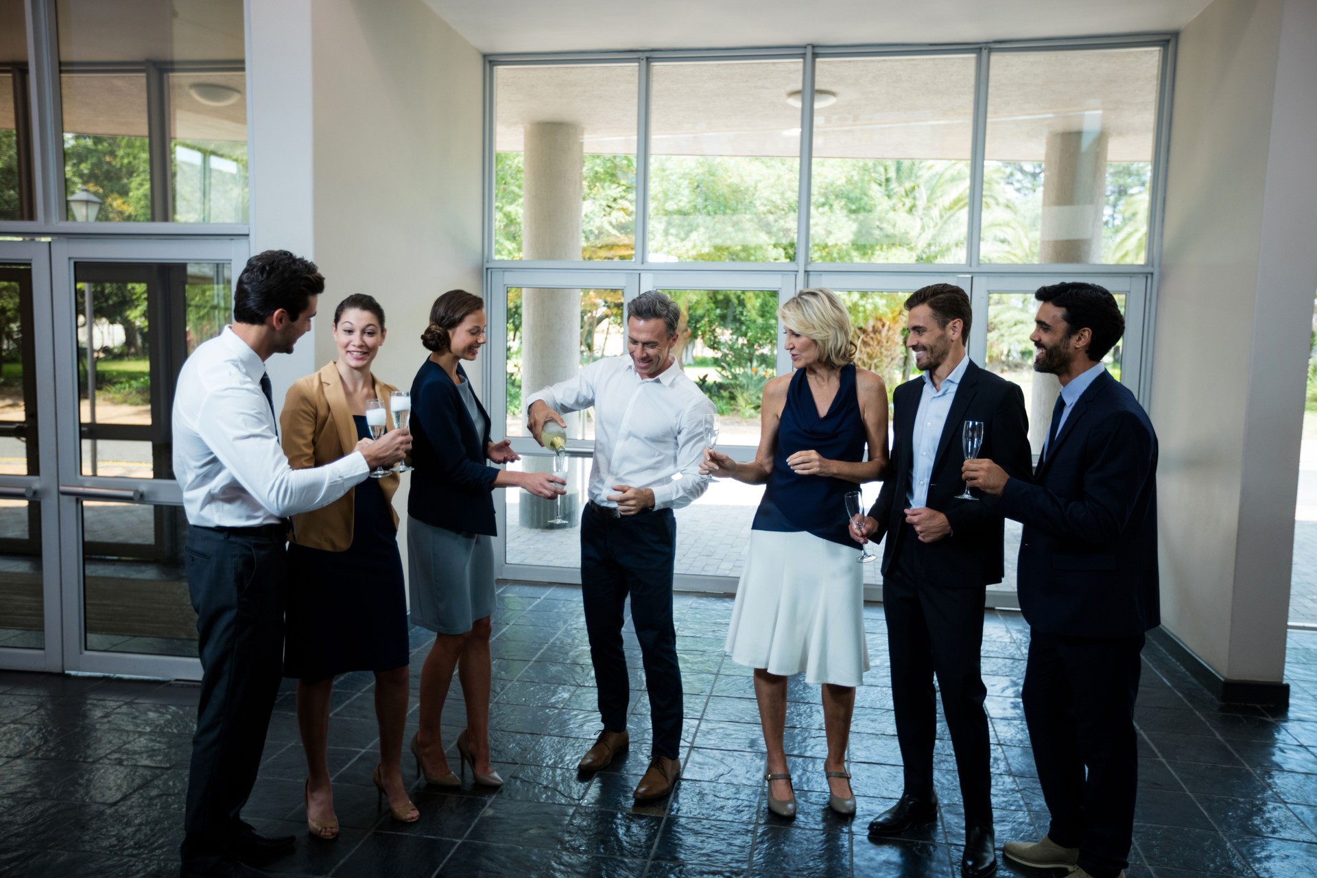 Fête au centre de conférences des chefs d’entreprise